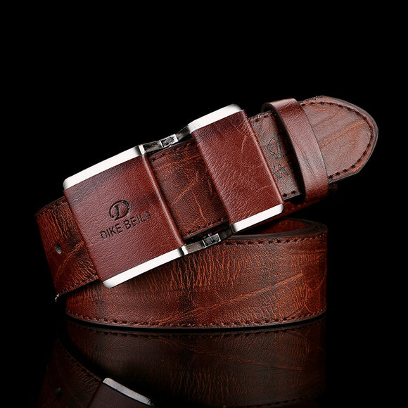Men's belt smooth buckle business casual belt fashion young men's trouser designer