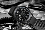 Automatic Self Wind Mechanical Rubber Strap Black Silver Boat Case Orange Blue Yellow Grey Fashion U Left Hand Men Watch