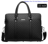 New Double Layers Men's Leather Business Briefcase Casual Man Shoulder Bag Messenger Bag Male Laptops Handbags Men Travel Bags