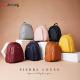 YIZHONG Leather Mini Backpack MultiFunction Small Backpack Purse Designer Famous Brand Women Bags Simple Shoulder Bag Mochila