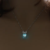 LATS Glowing Discoloration Moon Chain Necklace Korea Creative Luminous Stone Pendant Necklaces for Women Fashion Jewelry Gifts