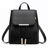 Women Backpack High Quality PU Leather Mochila Escolar School Bags For Teenagers Girls Top-handle Backpacks Herald Fashion