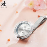 Shengke Luxury Women Watch Diamond Dial Bracelet Wristwatch For Girl Elegant Ladies Quartz Watch Female Dress Watch Brand Watch