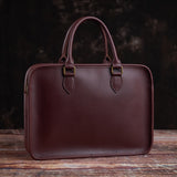 Vintage Briefcase Men's Genuine Leather Casual Man Handbag Coffee Fashion Shoulder Business Office Laptop 15 Inch Bag