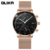 Ultra-Thin Fashion Watch Men Watch Steel Casual Sports Luminous Waterproof Calendar Wristwatch Men's Watches Relogio Masculino