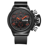 MEGIR Big Dial Fashion Men's Military Sports Watches Waterproof Silicone Strap Casual Quartz Wrist Watch Male Relogio Masculino