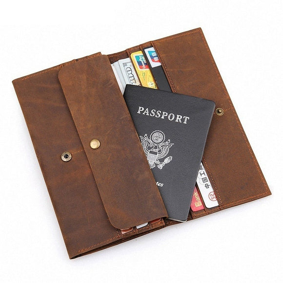 Men Passport Covers Solid Credit Id Card Folders Handmade Passports Holder Case Travel Accessories Passport Wallets LI-2096