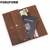 Men Passport Covers Solid Credit Id Card Folders Handmade Passports Holder Case Travel Accessories Passport Wallets LI-2096