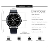 MINIFOCUS Top Brand Luxury Mens Watches Big Dial Rose Gold Fashion Quart Wristwatch Calendar Waterproof Chronograph Male Clock