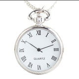 New Fashion Luxury Men Women Business Pointer + Roman Numerals White Quartz Pocket Watch Necklace Pendant With Chain Gifts Watch