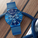 MEGALITH Mens Watches Top Brand Luxury Waterproof Wrist Watch Ultra Thin Date Quartz Watch For Men Sports Clock Erkek Kol Saati