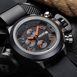 MEGIR Big Dial Fashion Men's Military Sports Watches Waterproof Silicone Strap Casual Quartz Wrist Watch Male Relogio Masculino