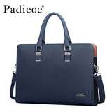 Padieoe Luxury Brand Genuine Real Cow Leather Laptop Bags Business Men Briefcases  Men Handbag Totes Casual Male Bag Shoulder