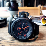 MEGIR Big Dial Fashion Men's Military Sports Watches Waterproof Silicone Strap Casual Quartz Wrist Watch Male Relogio Masculino