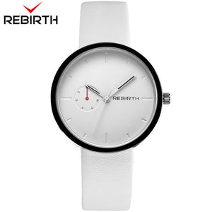 Rebirth Popular Men Women Watches Lovers Casual Mens Ladies Top Brand Luxury Quartz Leather Strap Clock Male Wristwatch