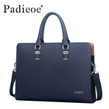 Padieoe Luxury Brand Genuine Real Cow Leather Laptop Bags Business Men Briefcases  Men Handbag Totes Casual Male Bag Shoulder