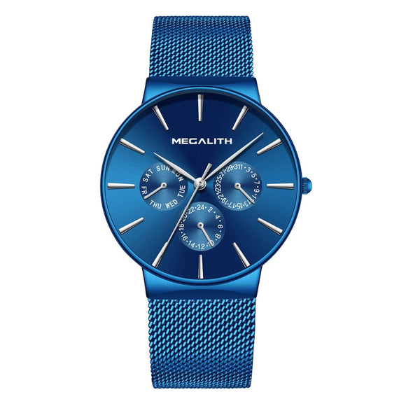 MEGALITH Mens Watches Top Brand Luxury Waterproof Wrist Watch Ultra Thin Date Quartz Watch For Men Sports Clock Erkek Kol Saati