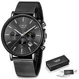 LIGE Fashion Men Watches Male Top Brand Luxury Quartz Watch Men Casual Slim Dress Waterproof Sport WristWatch Relogio Masculino