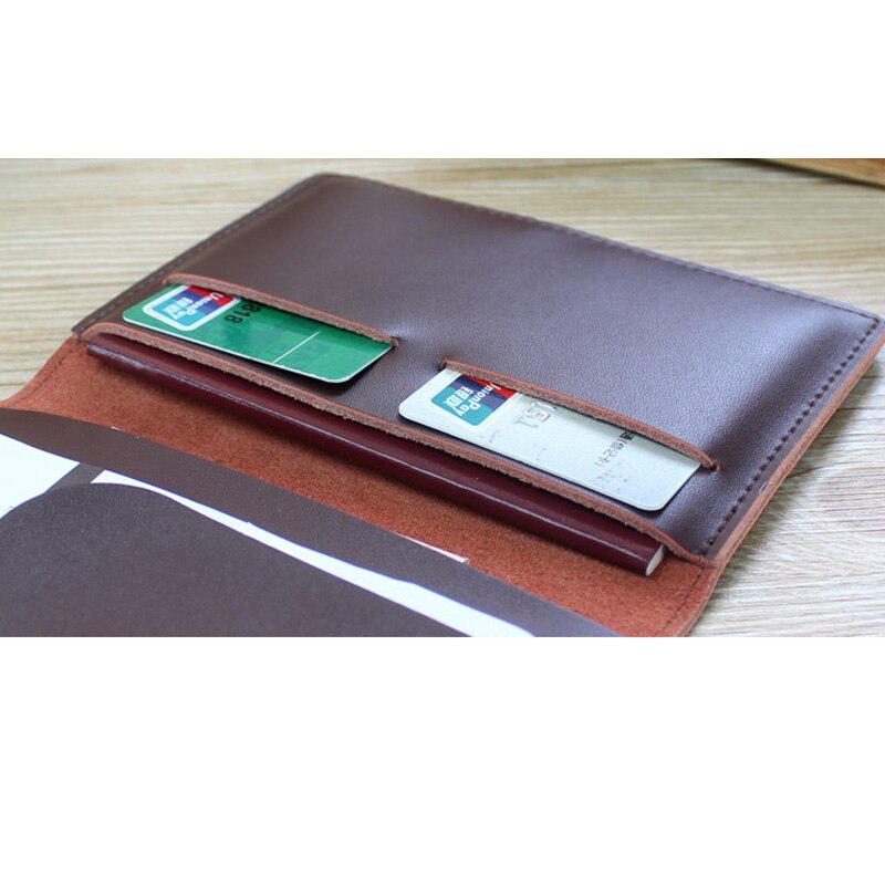 Designer Soft Leather Men Passport Cover Split Leather Business