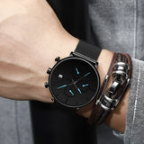 CRRJU Fashion Watch Men Waterproof Slim Mesh Strap Minimalist Wrist Watches For Men Quartz Sports Watch Clock Relogio Masculino
