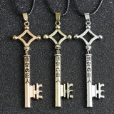 Attack On Titan Necklace Eren Key Shingeki No Kyojin Pendant Fashion Vintage Retro Anime Jewelry For Men Cosplay Wholesale