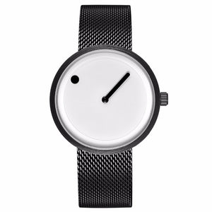 Drop Shipping Minimalist Style Stainless Steel Mesh Men Watch Fashion Creative Watch Men Sport Analog Quartz Wrist Watch Relogio