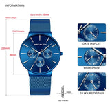 MEGALITH Mens Watches Top Brand Luxury Waterproof Wrist Watch Ultra Thin Date Quartz Watch For Men Sports Clock Erkek Kol Saati