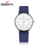 Fashion Rebirth Men Watches Casual Mens Top Brand Luxury Quartz Nylon Strap Clock Sport Male Clocks Man Wristwatches New