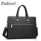 Padieoe Luxury Brand Genuine Real Cow Leather Laptop Bags Business Men Briefcases  Men Handbag Totes Casual Male Bag Shoulder