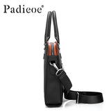 Padieoe Luxury Brand Genuine Real Cow Leather Laptop Bags Business Men Briefcases  Men Handbag Totes Casual Male Bag Shoulder