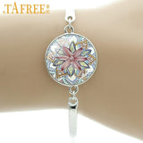 TAFREE Brand Indian henna Yoga jewelry om symbol Buddhism zen colorful Mandala flower bracelet for women friends gifts NS323