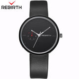 Rebirth Popular Men Women Watches Lovers Casual Mens Ladies Top Brand Luxury Quartz Leather Strap Clock Male Wristwatch