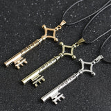 Attack On Titan Necklace Eren Key Shingeki No Kyojin Pendant Fashion Vintage Retro Anime Jewelry For Men Cosplay Wholesale