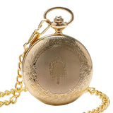 2020 Retro Golden Case Skeleton Vintage Black Roman Number Flower Dial Men Mechanical Pocket Watch With Chain for Luxury Gifts