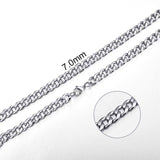 Stainless Steel Chain Necklace for Men Women Curb Cuban Link Chain Black Gold Silver Color Punk Choker Fashion Male Jewelry Gift