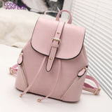 Hot High Quality PU Leather Backpacks Trendy Female Drawstring Travel Bags Retro School Bags Women High Quality Rucksack Mochila