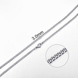 Stainless Steel Chain Necklace for Men Women Curb Cuban Link Chain Black Gold Silver Color Punk Choker Fashion Male Jewelry Gift