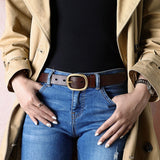 New Women‘s Belt Genuine Leather Belts For Women Female Gold Pin Buckle Strap Fancy Vintage for Jeans Dropshipping