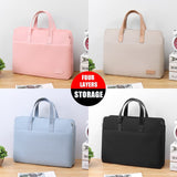 Portable Waterproof Laptop Bag Business Office File Storage Organizer Travel Out Macbook Computer Handbag Accessories Supplies