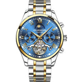 GUANQIN Men's Stainless Steel Watch Luxury Fashion Brand Men's Accessories Mechanical Automatic Watch Stainless Steel Waterproof