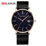 New Luxury Men's Star Watches Fashion Business Stainless Steel Strap Wrist Watch Double Calendar Clock