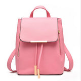 Women Backpack High Quality PU Leather Mochila Escolar School Bags For Teenagers Girls Top-handle Backpacks Herald Fashion