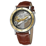 Best Selling Luxury Famous Brand Forsining Mens Transparent Case Mechanical Tourbillon Design Skeleton Automatic Wrist Watches