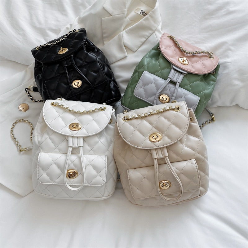 The Pearls | Leather Backpack & Gold Pearls | Backpacks for Women and Girls  | Stylish Leather BackPack