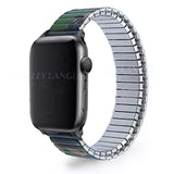 Elastic Watchband for Iwatch 38mm 40mm 44mm 42mm Woman Stainless Steel Band for Apple Watch Series 6 5 4 3 Se 2 Expansion Luxury