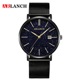 New Luxury Men's Star Watches Fashion Business Stainless Steel Strap Wrist Watch Double Calendar Clock