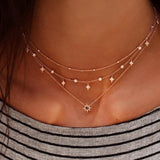 Gold color Choker Necklace for women Long moon Tassel Pendant Chain Necklaces & Pendants Laces velvet chokers Fashion Jewelry