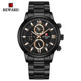 New Reward Fashion Quartz Mens Watch Business Male Clock Date Wristwatch Chronograph Sport Wrist Watch for Men Relogio Masculino