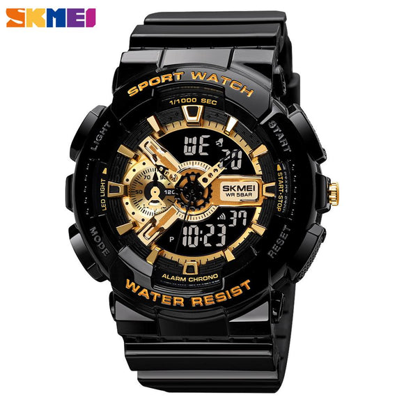 SKMEI Luxury Fashion Digital Watch Men Shockproof Waterproof Dual Wristwatch LED Chrono Alarm Clock Mens Watches Cool Bracelet
