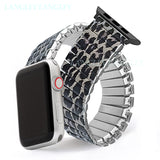 Elastic Watchband for Iwatch 38mm 40mm 44mm 42mm Woman Stainless Steel Band for Apple Watch Series 6 5 4 3 Se 2 Expansion Luxury